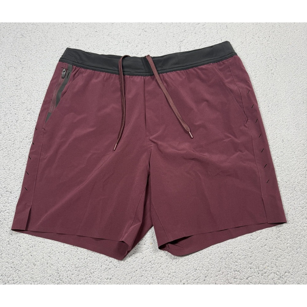 Ten Thousand Interval Shorts Mens Large Red Lined 7 Inseam Training Athletic